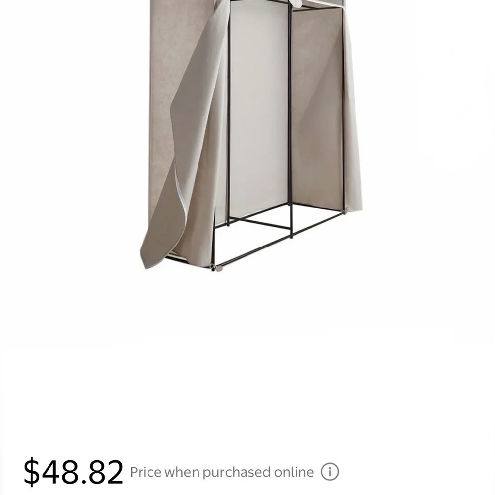 Mainstays Single Steel Tier Zippered Extra Wide Clothes Closet